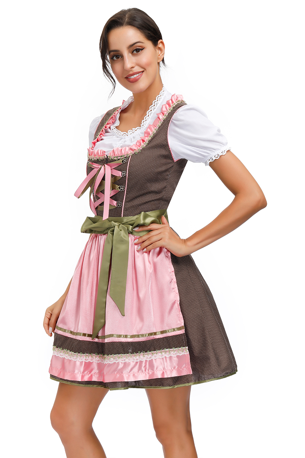 Plus Size Womens German Dirndl Dress Oktoberfest Costumes
